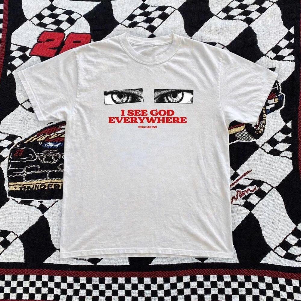 White I See God Everywhere Tee